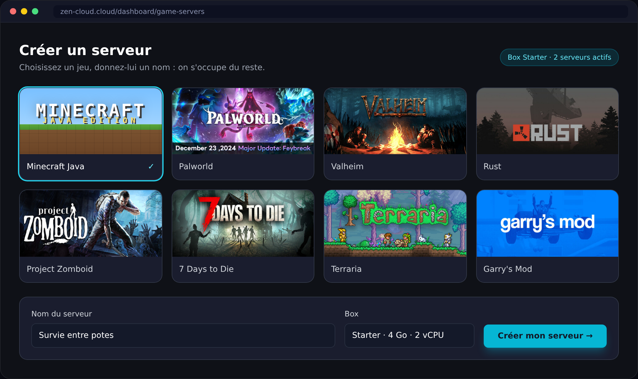 Choisissez votre jeu